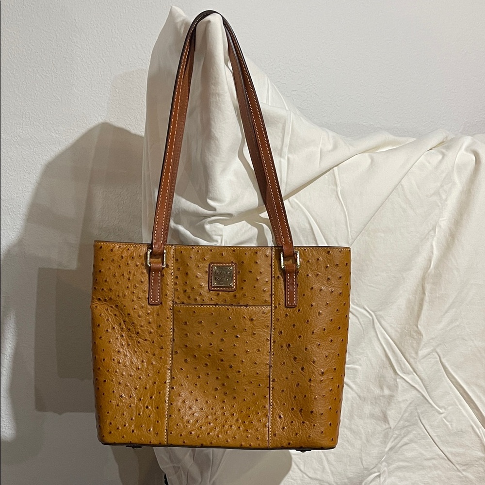 Dooney & Bourke Leather Ostrich Leather Tote Bag
